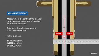 How to Measure amp Install a Euro Cylinder Lock  CAVEO TS007 3 Star Snap Secure Dimple Euro Cylinders [upl. by Aileme830]