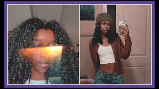 Mini Twists on Blow Dried Hair  grwm to go to the mall and not buy anything [upl. by Kcarb]