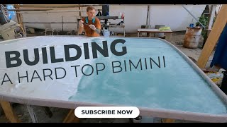 DIY BUILDING A FIBERGLASS HARD TOP BIMINI FOR A SAILBOAT  LAMINATING TOP SIDE  PART 5  EP 96 [upl. by Nylrak]