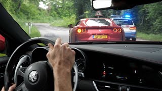 Ferrari 812 Superfast vs Alfa Giulia Quadrifoglio Mille Miglia [upl. by Lairea]