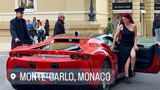 MONACO LUXURIOUS BILLIONAIRE LIFESTYLE 2024 monaco billionaires supercars carspotting [upl. by Earvin]