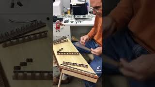 Experimenting with wood grains for our new Fledgling Chromatic hammered dulcimer│Songbird Dulcimers [upl. by Bortman820]