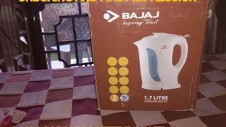 Bajaj Cordless Kettle 17 Litre Unboxing and First Impression [upl. by Rorry]