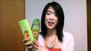 Review of Garnier Fructis Sleek amp Shine Shampoo and Conditioner [upl. by Seana991]