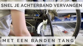 Vorkuitzetter  Fiets achterband vervangen met professionele bandentang [upl. by Lamond]