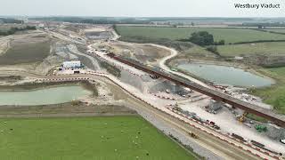 HS2 Construction Progress Newton Purcell to Turweston September 2024 [upl. by Hcirdla]