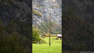 2024 autumn interlaken lauterbrunnen cow cowbell switzerland waterfall october [upl. by Eilra]