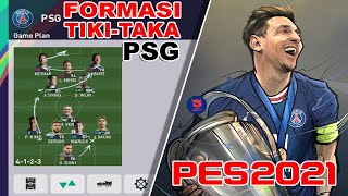 3 FORMASI TIKI TAKA PSG PES2021 MAYAGEKA [upl. by Nylirem]