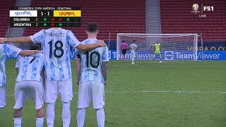 Argentina vs Colombia  Penalty kick 32 Semifinal 2021 [upl. by Dallon106]