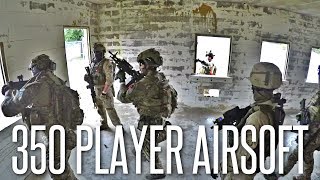 350 PLAYER AIRSOFT WAR IN MOUT FACILITY  American Milsim Reindeer Games [upl. by Intruoc]