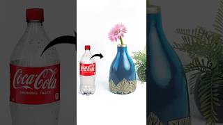 Plastic Bottle flower vase making roomdecor diy craft [upl. by Enamrahs]