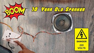 10 Year OLD 20 WATT SPEAKER Vs 220 Volt Electricity Experiment  Connecting Speaker To AC Supply [upl. by Ocsicnarf]