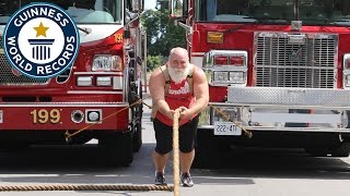 Heaviest vehicle pulled  Guinness World Records [upl. by Lleira268]