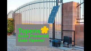 Topens DK1000S Solar Powered Gate Opener  Install amp Review [upl. by Petula]