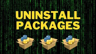 How to Uninstall Multiple Python Packages Using PIP 2024 [upl. by Atnek978]