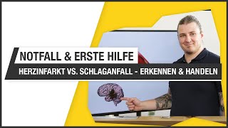 Herzinfarkt vs Schlaganfall  Erkennen amp Maßnahmen ergreifen  Notfall amp Erste Hilfe [upl. by Acacia]