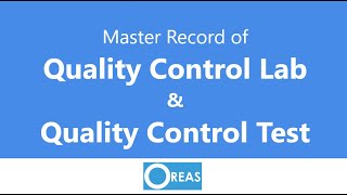 Oreas1 QC  Master Record QC Lab And QC Test [upl. by Asilak]