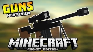 DESNOGUNS MOD in 0130  RPG Snipers Pistols amp MORE  Minecraft PE Pocket Edition [upl. by Akinnor476]