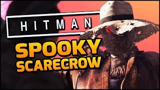 SPOOKY SCARECROW ATTACK  Hitman Funny Moments Montage [upl. by Hassadah]