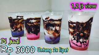 Minuman kekinian terkini harga Rp 3000an untung 2X lipat  cocok untuk dijual di kampungkampung [upl. by Niko]