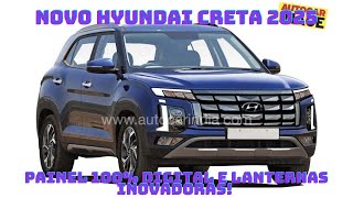 Novo Hyundai Creta 2025 Painel 100 Digital e Lanternas Inovadoras Reestilização Oficial em Janeiro [upl. by Sauder]