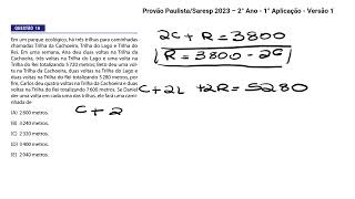 Questão 16  Provão PaulistaSaresp 2023 – 2° Ano  1° Aplicação  Versão 1 [upl. by Latsirk]