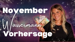 Vorhersage November WASSERMANN Aszendent Sonne und Mond 🍁🖤🕯️ Psychic Tarot Reading  Glory Mueller [upl. by Nosremaj866]