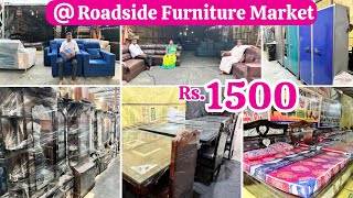 Chepeast Roadside Furniture Market ₹1500 Office Chairs Sofa Sets Dining Tables Cots Almara Low Price [upl. by Cloutman]