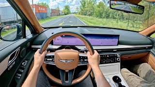 2025 Genesis GV80 35T AWD Prestige Refresh  POV Driving Impressions [upl. by Refotsirc168]