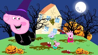 What Is Peppa Doing At Halloween Peppa Pig Funny Animation [upl. by Emanuela]