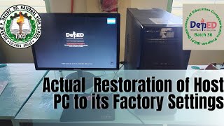 Actual Restoration of the Host PC to its Factory Settings [upl. by Weslee520]