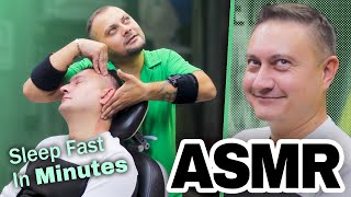 DEFINITIVE SLEEP  Amazing ASMR Barber Massage IN Real Barber Shop [upl. by Gwennie]