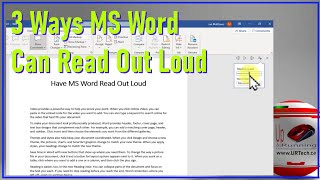 3 Ways to Have MS Word Read Aloud [upl. by Helfant27]