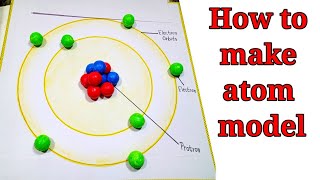 how to make Bohrs atomic model  atomic structure model  bhor atomic model [upl. by Allebram]