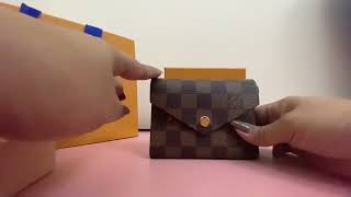 LV  Victorine Damier Ebene Wallet [upl. by Dedie]