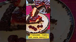 ♡VİŞNELİ TART PASTA TARİFİCHERRY TART CAKE RECIPEÇAYSAATİ [upl. by Amada]