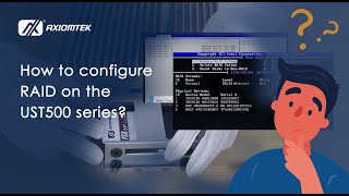 How to configure RAID on the UST500 series [upl. by Celeste]