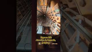 Atomium in Brussels Belgium has an express lift that takes visitors to the top of the structure [upl. by Adraynek]