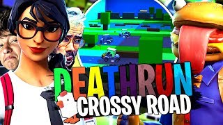 Qui sera le premier de la Team Croûton sur ce Deathrun quotCrossy Roadquot sur Fortnite Créatif [upl. by Knudson]