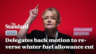 Labour Party conference day four – delegates back motion to reverse winter fuel allowance cut [upl. by Nyleak]