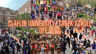 Claflin University Greek Stroll Off 2023  VLOG 🧡🐾 [upl. by Adelia778]