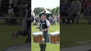 Inverurie Pipe Band entertaining visitors to the 2023 Oldmeldrum highlandgames in Scotland shorts [upl. by Huntley]