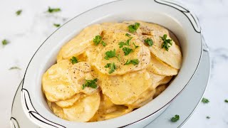 Slow Cooker Au Gratin Potatoes Recipe [upl. by Eydie936]