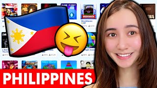 Playing PHILIPPINES Games in Roblox… [upl. by Zehcnas]