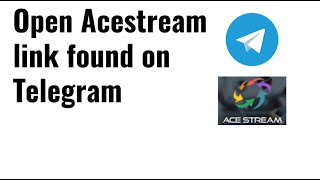 HOW TO Open an Acestream link found on Telegram running on a Raspberry [upl. by Papageno812]