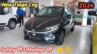 New Tata Tiago Cng Top Model 2024  XZ Top Variant💸  price with features [upl. by Anoik24]