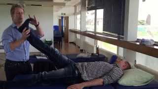 How to do the Straight Leg Raise SLR test for Sciatic nerve [upl. by Arimihc]