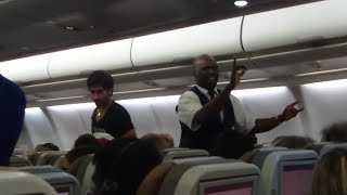 South African Flight Attendant Dancing For New Year on Airplane [upl. by Hime]