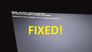 Fix Error  The Battery Cannot be Identified [upl. by Vikky]