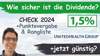 UnitedHealth Group Aktienanalyse 2024 Wie sicher ist die Dividende günstig bewertet [upl. by Oribelle]